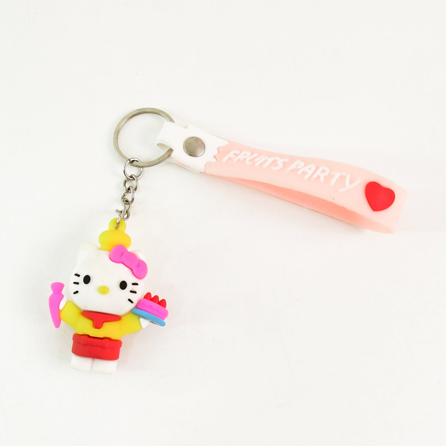 Cute Cartoon Silicone 3D Key Chain with Metal Hook & Strap (Pack of 1) Cute Cartoon Silicone 3D Key Chain with Metal Hook & Strap (Pack of 1)